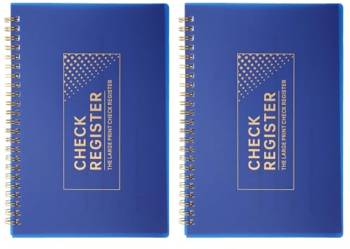 EXQUIMEUBLE 2 Stück Persönliches Scheckheft Register für Transaktionen, Blau