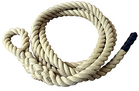 Fitropes ® - Gym Climbing Rope – 36mm Synthetic Gym Rope with Soft Eye 3m