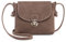 LaRechor Kleine Umhängetasche Damen mit Sicher Schloss, Retro Vegan Leder Handtasche Mini Damentasche zum Umhängen (Kaffee)