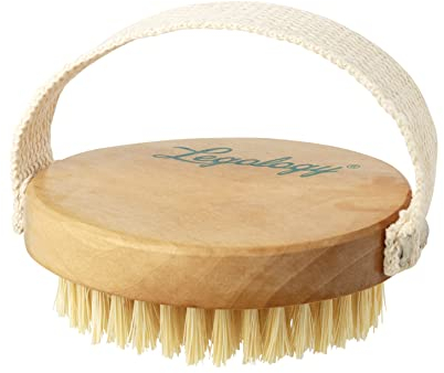 Legology Premium Natural Exfoliating Body Brush for Dry Brushing, Skin Detox & Cellulite Reduction - Lymph-Lite Boom Brush for Body