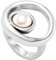 Uno de 50 Ring aus Metall, beschichtet mit Sterlingsilber und Perlenkristall