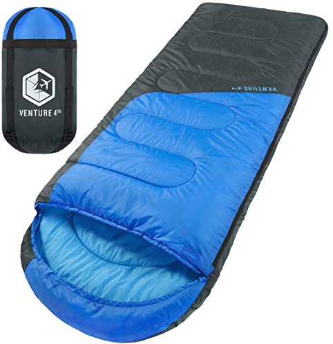 VENTURE 4TH 3-Season Backpacking Sleeping Bag - Blue/Gray
