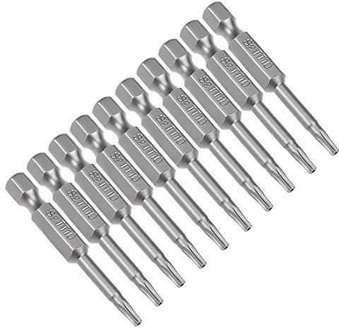 10 cacciaviti Hex Shank T10 Magnetic Security Torx 50 mm lunghezza