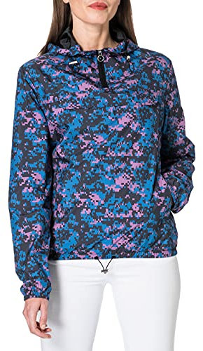 Urban Classics Pull Over Windbreaker Camo Muste Giacca a Vento da Donna, Multicolore (Camo Digitale Violetto), S