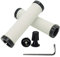PLATT Bike Handlebar Grips with Aluminum Lock Non-Slip Rubber Bicycle Handle Grip for MTB/BMX (White)