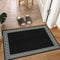 PHP Carpet Runners for Hallways Non-Slip Long & Wide Heavy-Duty Plain Super Absorbent Area Rugs, Stair Carpet and Kitchen Anti-slip Floor Mats - Greeky Rug (Black & White, 50 x 80 cm - Medium Doormat)