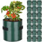 E-KNOW 22 Pack 2 Gallon Plant Grow Bags, Vegetable/Flower/Plant Grow Bags, Fabric Plant Planter Pots for Outdoor Planting, with Handles