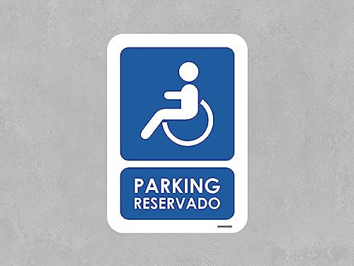 Oedim Señal Parking Reservado, 14,85x21cm, Señaletica en Material Vinilo Adhesivo Monomérico, Duradera y Económica