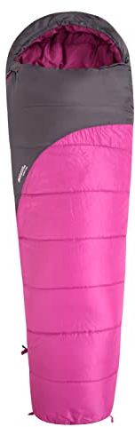 Mountain Warehouse Summit 250 Schlafsack - 22 cm x 40 cm - Mumienschlafsack Fuchsia Reißverschluss rechts - Lange Länge (215cm)