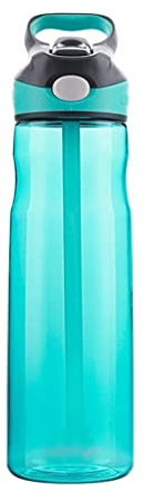 Wiederverwendbare Flasche for Wasser, Getränkeflasche Wasserflaschen mit Strohsport, Flasche Wasserflasche One Klick Offen for Camping Wanderreisen Outdoor-Aktivitäten Wasserflaschen ( Color : Blue )