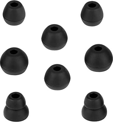 Replacement Silicone Ear Tips Earbuds Buds Set 4 Pairs Compatible with Beats Flex、Prowerbeats Pro、Beats X、Urbeats, Black