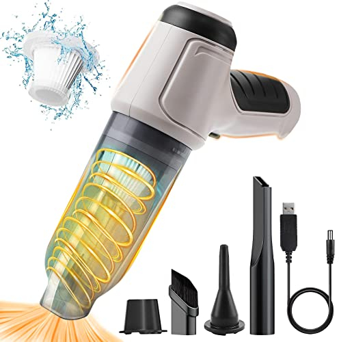 Aspirabriciole Senza Fili, Aspirapolvere Auto Potente 9000pa, Umido e Asciutto Mano Aspirapolvere Ricaricabile con 30min Tempo di Esecuzione,Hepa Filtraggio,Portatile Aspirapolvere per la Cucina,Auto