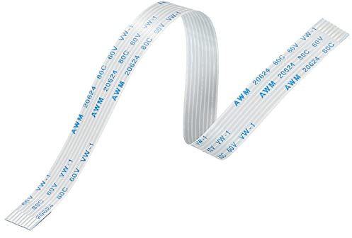 sourcing map Flexible Flat Cable Extension Ribbon Cables 8 Pins 1.0mm Pitch 200mm for 3D Printer, DIY, Camera, Screen and DVD Player Connector A Type Pack of 5