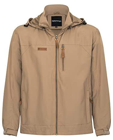 FALKENSTEJN Summer Windbreaker Anorak Windjacke leichte Jacke (7XL, Khaki)