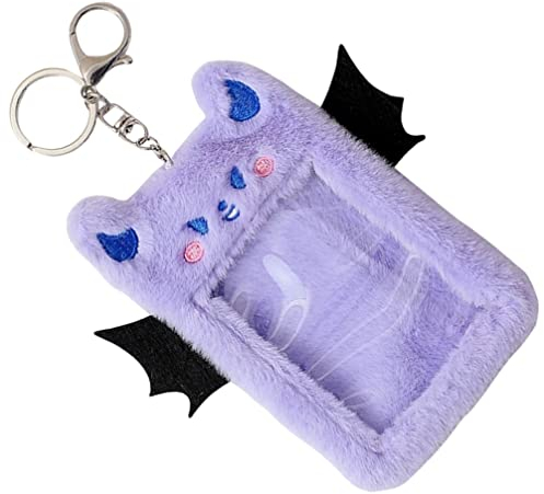 STOBOK Teufel-Plüsch-Kartenhalter Inhaber einer Arztkarte Bus kreditkartenhalter credit card holder Computerständer Schwämme Ausweishülle Plüsch Postkartenhülle Flügel Schutzhülle Rechner