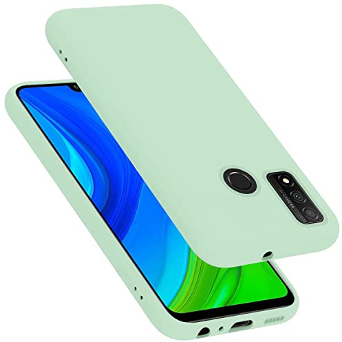 Cadorabo Hülle kompatibel mit Huawei P SMART 2020 Hülle Silikon Handyhülle für P SMART 2020 Case aus flüssigem Silikon- Kratzfeste und stoßfeste dünne TPU Schutzhülle - Liquid HELL GRÜN