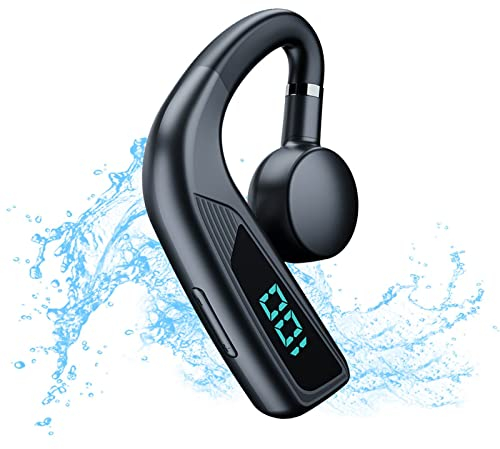 Bluetooth 5.2 Kabellos Kopfhörer, Knochenschall Bone Conduction Wireless Headset mit 30 Std Hi-Fi Stereo, IP5 Wasserdicht, LED Anzeige, USB-C Schnellladung Bluetooth Ohrhörer für Workout Laufen