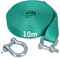 AB Tools Cuerda de remolque extra larga de 10 m y dos grilletes 8T para remolque 4x4 todoterreno