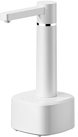 Distributeur de Bouteille d'eau de Bureau, Pompe à Eau de Bureau Intelligente, Distributeur d'eau en Bouteille, USB Chargeant la Pompe à Eau Potable, pour la Maison, la Cuisine, Camping (White)