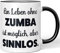 JUNIWORDS Tasse, Ein Leben ohne Zumba ist möglich, aber sinnlos, Schwarz (1009687)