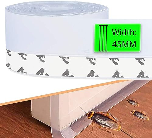 Dichtungsband Selbstklebend, Zugluftstopper Für Türen, Fenster, Multifunktions Duschdichtung, Türdichtung, Fensterdichtung,Schalldicht, Winddicht, Staubschut,45mm