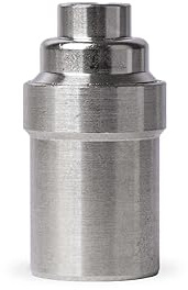 Vintage Glattmantel Lampenfassung aus Messing, M10x1 Deckel - Made in Europe - E14, Nickel Finish