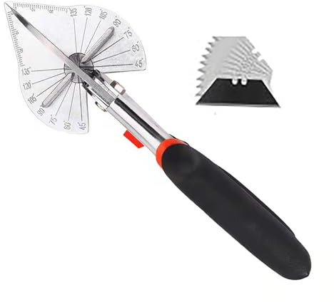 BODYGAD Miter Shears, Laminate Flooring Tools, 45 to 135 Degree Multi Angle Wood Cutter,Multi-Function Trunking Scissors, Carpet Cutter, Laminate Cutter, Including 10 Spare Blades, YRK0240