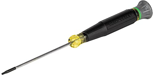 Klein Tools 6303 Mini-Präzisions-Schraubendreher, T6H TORX, manipulationssicheres Werkzeug mit gepolstertem Griff und farbkodierten Ringen, 7,6 cm Schaft