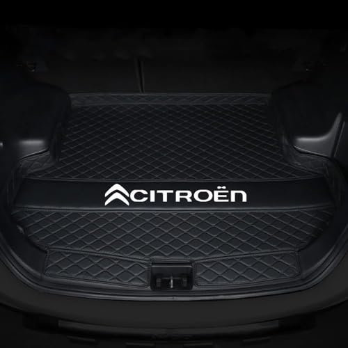 Auto Leder Kofferraummatten, FüR Citroen C4 X 2022+ Kofferraum Schutzmatte Kofferraumwanne Teppich rutschfest Staubdicht ZubehöR,A