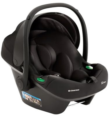Kikkaboo Babyschale i-Prime i-Size (40-87 cm) Gruppe 0+ Kopfstütze verstellbar, Farbe:schwarz