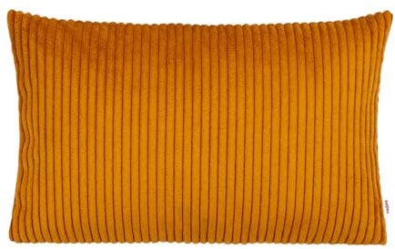 beties HYggelig No.2 Samt Block Cord Kissenhülle ca. 30x50 cm Kissenbezug in Raumausstatter Qualität aus deutschem Unternehmen (kurkuma-gelb)