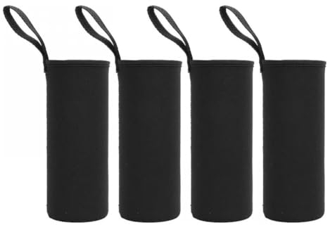 Paquete de 4 bolsas térmicas para botellas, funda de neopreno para botella de agua, funda térmica para botella de agua, funda térmica para deportes al aire libre, camping, senderismo