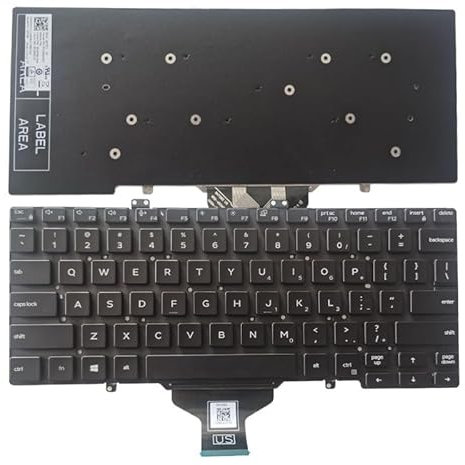 OEM New US laptop keyboard For DELL Latitude 5400 5401 5410 5411 SN7282 0RN86F 03J9FC NO frame with/NO pointing stick Accessories (Color : No backlight)