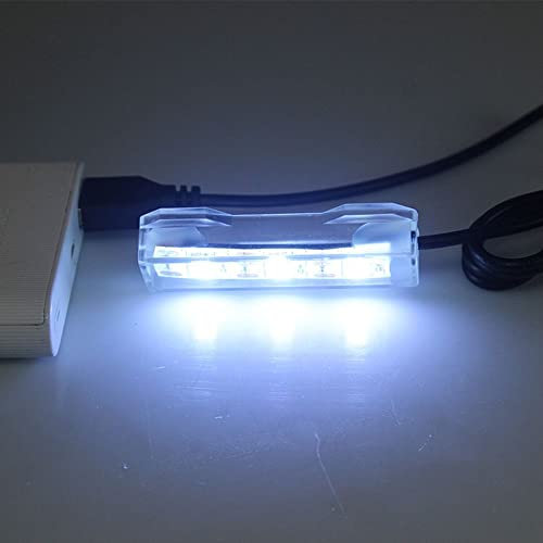 Lampada LED USB per acquario, piccola illuminazione per piante acquatiche, luce subacquea, lampade a LED per piante acquatiche per acquari (luce bianca)