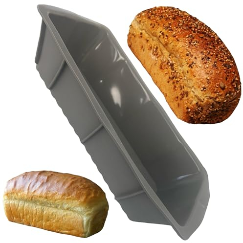 BONDIBUY Molde Silicona Rectangular, Molde Silicona Horno, Molde Reposteria Silicona, Molde Silicona Bizcocho, Molde Silicona Bizcocho, Molde Rectangular (25x13x6 cm, Silicona)