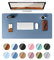 YSAGi Schreibtischunterlage 90x43cm, Premium Leder Mauspad XXL, Rutschfeste Tischunterlage Schreibunterlage, Multifunktionales Office Mousepad Schreibtisch Zubehör für Büro & Homeoffice (Meeresblau)