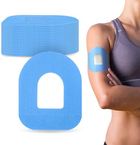 YOUSHARES Omnipod 5 Patches - 20 Packs Waterproof Glucose Monitor Patch Adhesive Patches (Blue)