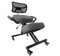 BLACK POINT Ergonomischer Kniestuhl aus Öko-Leder O'KNEEL für Zuhause und Büro (Enthalten ist EIN Grauer Leinenbezug) bürostuhl ergonomisch