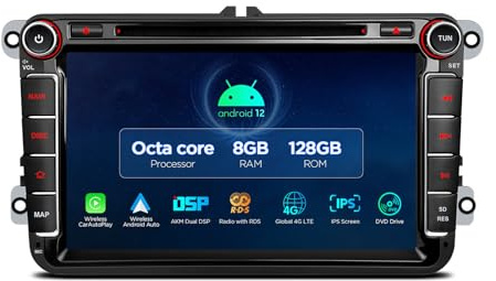 XTRONS IX82MTV Radio GPS para VOLKSWAGEN Android 12 WI-FI 8CORE CARPLAY AUTO DVD