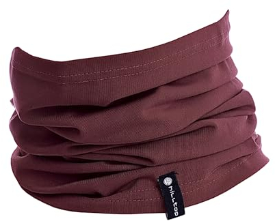 Hilltop Halstuch aus Baumwolle, Multifunktionstuch, Schlauchtuch, Bandana, Geschenk für Frauen und Männer, Farbe/Design:Burgund