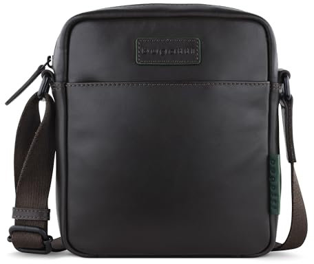 bugatti Clark Herren Schultertasche klein aus hochwertigem Leder in Braun