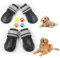 Hundeschuhe Pfotenschutzschuhe,Arespark 4 Stück atmungsaktive Hundeschuhe mit Rutschfester Sohle,Reflektierende Schnallen,für kleine mittelgroße Hunde geeignet, Outdoor-Aktivitäten in Schwarz,Größe 1