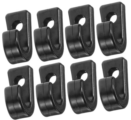 OSOLADY 8pcs Marine Buckle Safety Equipment Elastic Rope Elastic Cord Boating Accessories Canoe Accessories Outdoors Gear Outdoor Gear Kayak Hook Canoe Accessory Canoe Supply Abs Black