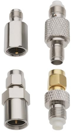 YINETTECH 4-Typ-Set SMA auf FME 4G-Antennenadapter Koaxialadapter-Kit Geeignet für FPV-Antennenverlängerungskabel Koaxialkabel CCTV-WLAN-Radio