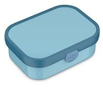 Mepal - Lunchbox Campus - Bento Lunchbox für Kinder - Brotdose mit Bento-Fach & Gabel - Meal Prep Box mit Clip-Verschluss - BPA-frei & Spülmaschinenfest - 750 ml - Cool blue
