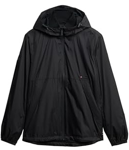 Superdry Herren Windbreaker-Jacke mit Kapuze und Logo