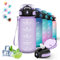 Gourde- 500ml- Gourde Enfant, Gourde avec Paille anti Fuite, Gourde Sport avec Marqueur de Temps, Gourde Motivation pour Garçons&Filles, Bouteille d'eau pour l'École, Voyage, Velo, Camping, Violet