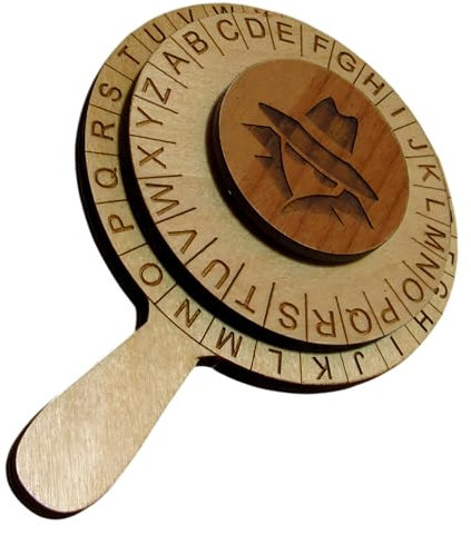 Cipher Wheel - Secret Decoding Ring for Puzzles | Tabletop Detective Cipher Wheel, Fidget-Friendly Code Breaker, Creative Spy Gadget for Brain Teasers, Escape Room, and Educational Fun