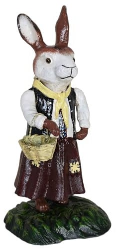 Hase Antik Osterhase mit Korb Frühling Hasenfigur Ostern lup216 Palazzo Exclusiv