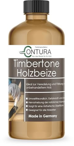 Contura Holzbeize Timbertone Holzfarbe Tischler Positiv Beize Holz Farbe Wasserbeize Modern Parkett Möbel (Gustav - Eiche hell modern, 500ml.)